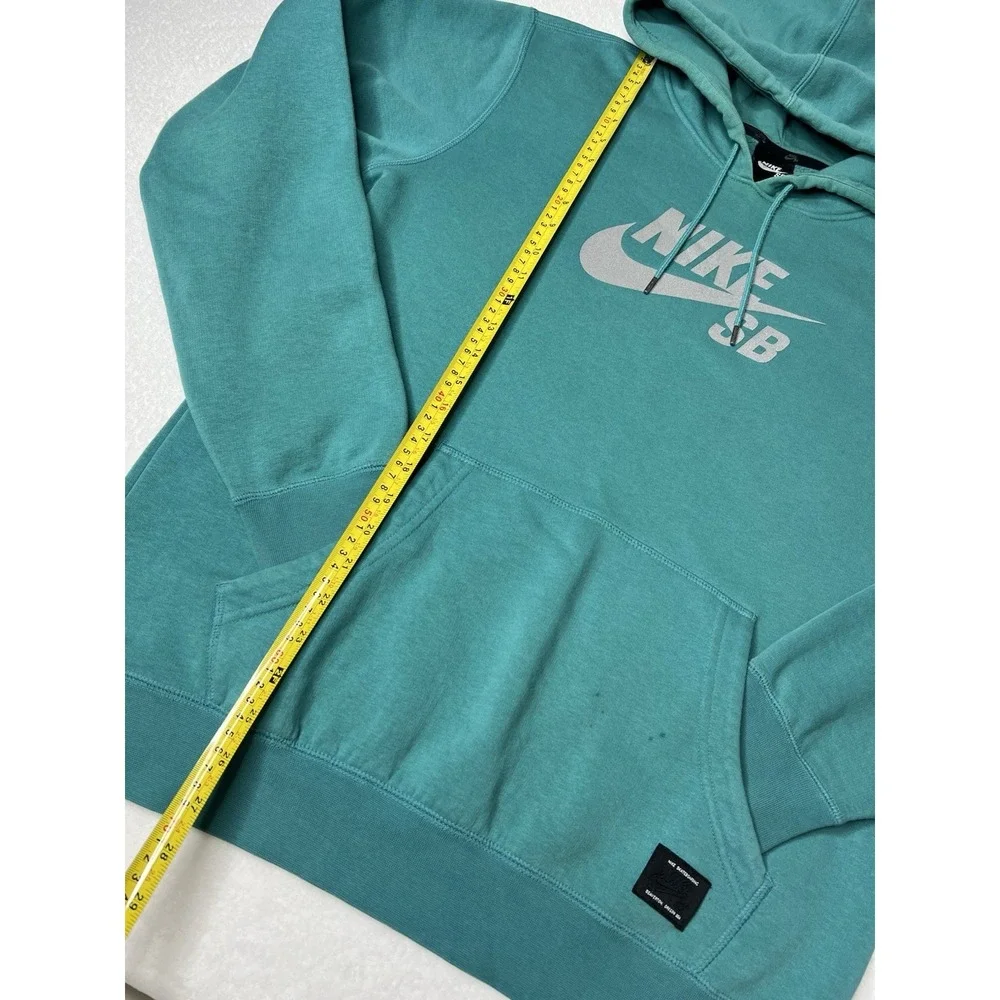 Nike SB Mens Hoodie Logo Drawstring Skateboarding Swoosh Dark Aqua Size M *read*